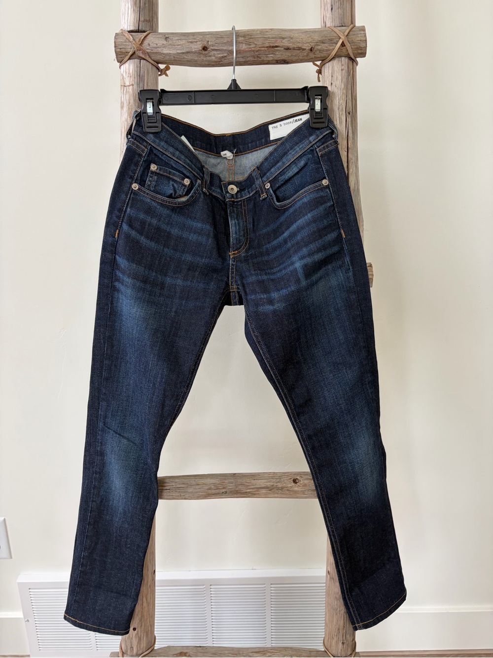 rag & bone Women's Skinny Jeans - Dark Blue Wash